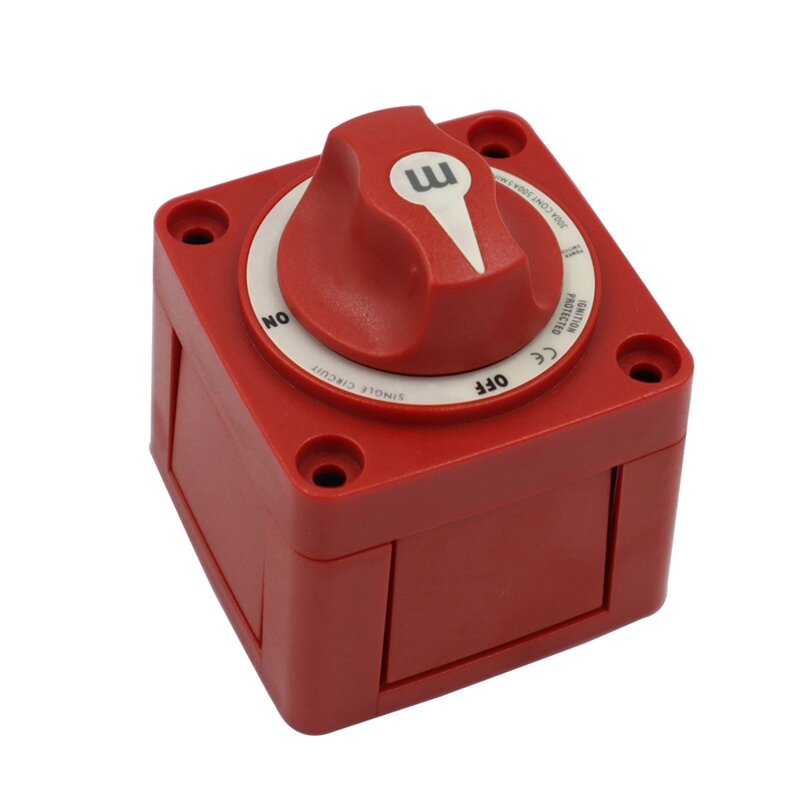 Mini Switch Cut On/Off Marine Boat 12-48V 100-300A Battery Switch Isolator Disconnect Rotary, Selector 3 Position