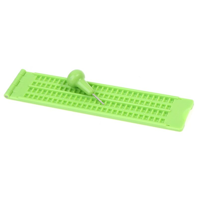 Plastic Braille Schrijven Slate Draagbare Praktische Vision Care Met Stylus Plastic School Leren Green Tool Accessoire