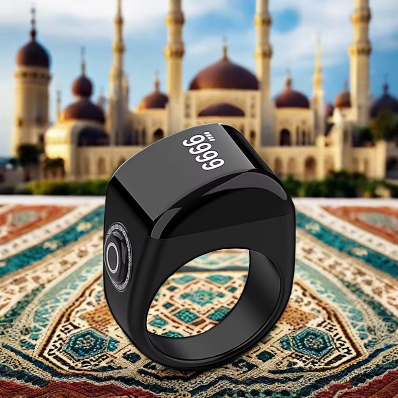 무슬림 Zikr 스마트 Tasbih 반지, 앱 제어, 손가락 카운터, 기도 시간 및 알람 시계 기능