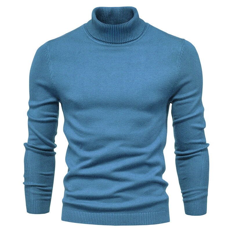 Autumn Winter Fashion Harajuku Turtleneck Sweaters Men All Match Knitwear Thick Casual Ropa Hombre Long Sleeve Knitting Tops