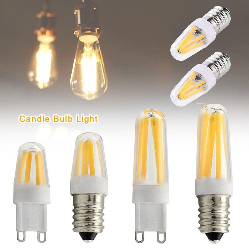 Dimmable G9 E14 bola lampu LED cahaya putih/hangat PC penutup lampu bola lampu kristal, pengganti G9 Antiflare bohlam rumah
