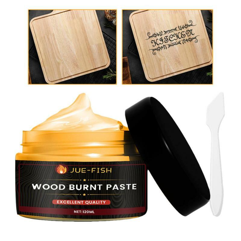 Crema per bruciare il legno pasta per bruciare facile da applicare Gel per bruciare il legno sensibile al calore accessori per pirografia fai-da-te multifunzionali