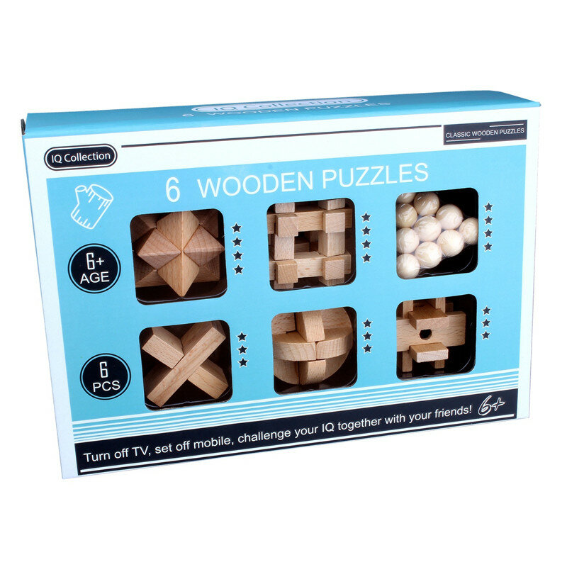 Mainan Jigsaw Puzzle 3D Lu Ban Kong Ming Lock permainan sosial dewasa pengasah otak meningkatkan memori mainan edukasi anak-anak