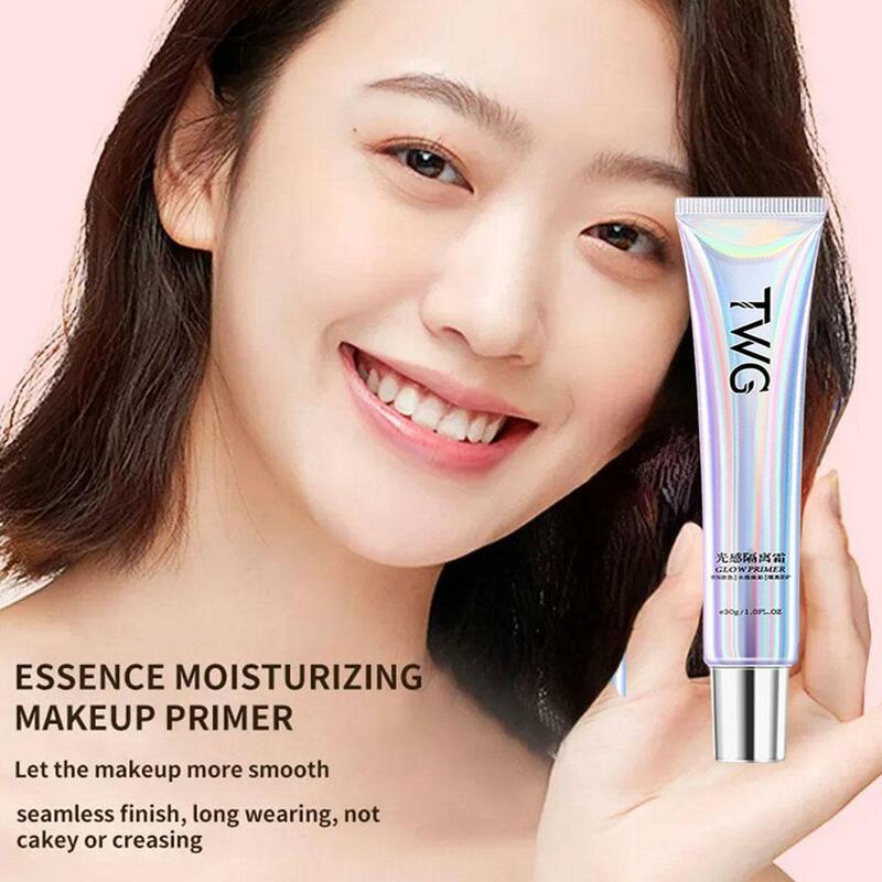 Face Primer Makeup Moisturizing Isolation Cream Invisible Skin Pores Facial Refreshing Cosmetics Correcting Brighten Tone W4U8