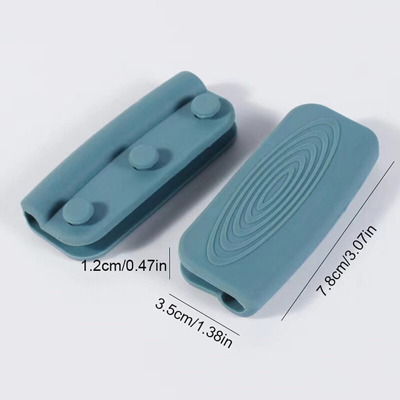 2 buah/set panci panci silikon pegangan panci penutup penahan isolasi panas Pot penutup telinga Anti panas Microwave panci pegangan peralatan dapur