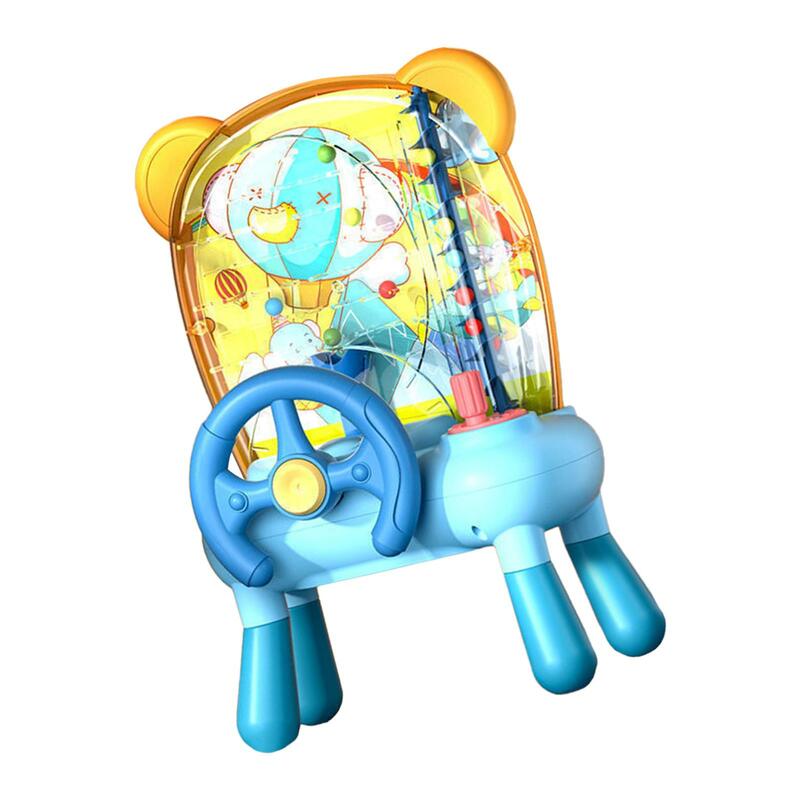 Kids Pick up Bean Machine Simulated Steering Wheel Interactive Educational Pinball Machine for Party Gift Girls Outdoor Home
