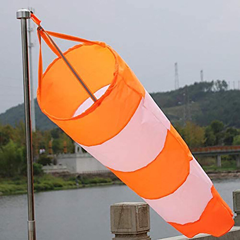 60/80/100cm Windsack Außen wind richtungs messung reflektieren der Gürtel Rip-Stop Wetterfahne für Flughafen Luftfahrt Garten farm