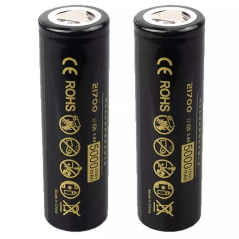 Sofirn 21700 5000mAh Battery Flat Head 3.7V  48A 10C Discharge HD Cell Lithium Reall Capcaity