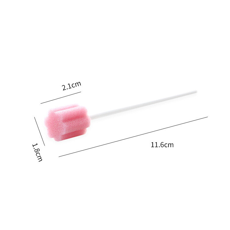 Descartável oral cuidado esponja cotonete, 100pcs