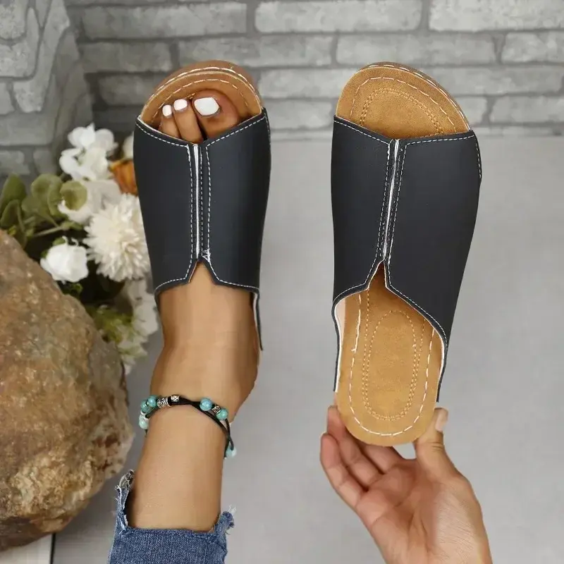 Female Shoes on Sale 2024 Hot Sale Basic Wome' Slippers Summer Casual Slippers Women's Wedges Light Soft Bottom Shoes Ladies