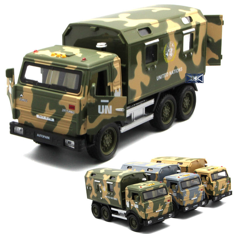 1:32 модель военного транспортного средства из сплава со звуком, искусственным звуком и звуковыми эффектами, детская игрушка, семейное украшение
