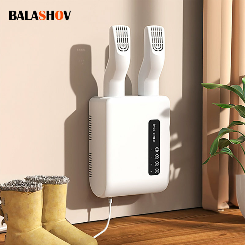Secador de zapatos eléctrico para el hogar, desodorizador de botas montado en la pared, máquina de secado de zapatos multifuncional, calentador de zapatos de calentamiento rápido para el hogar
