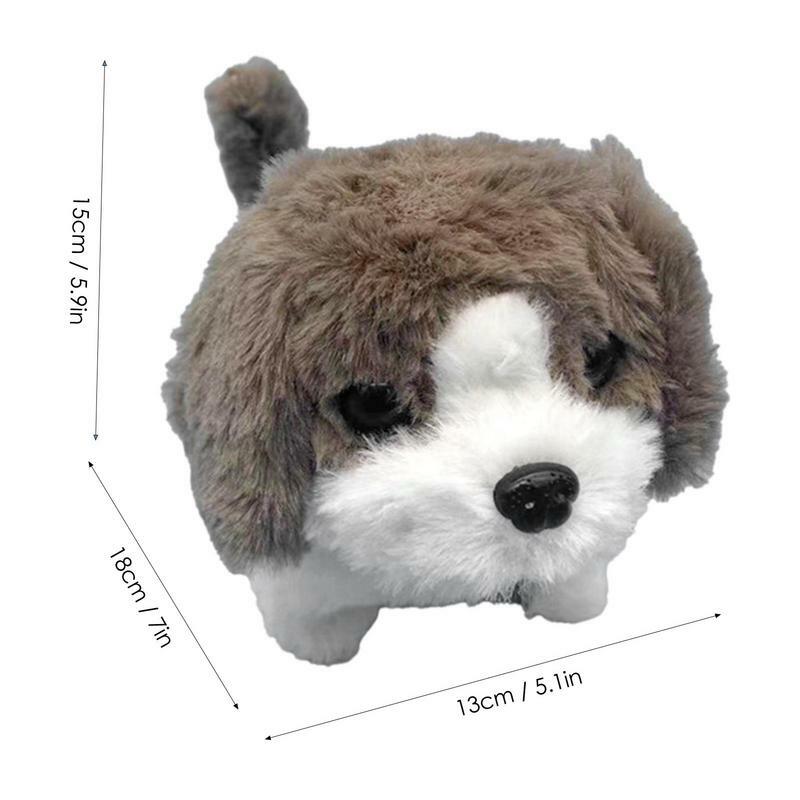 Peluche eléctrico de perro para caminar, cola de cachorro animada interactiva, Animal de peluche, regalos de cumpleaños