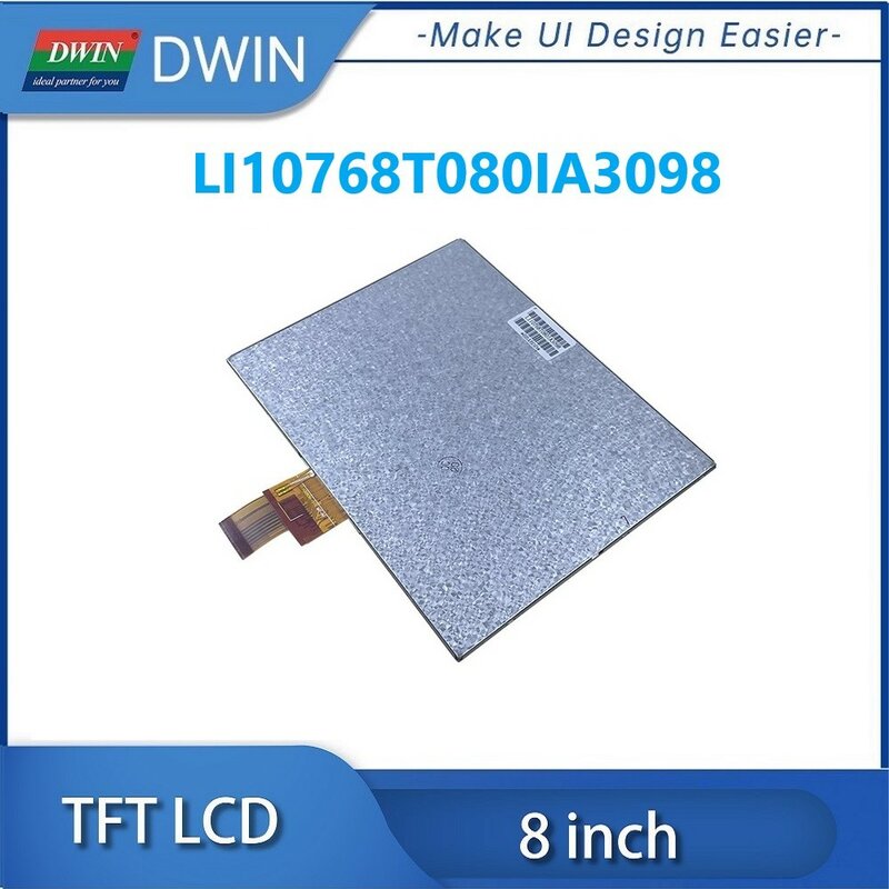 Dwin 1024*768ピクセル8インチips tft液晶300 nit lvdsインタフェースHX8282-A11DPD300ドライバic工業用グレードLI10768T080IA3098