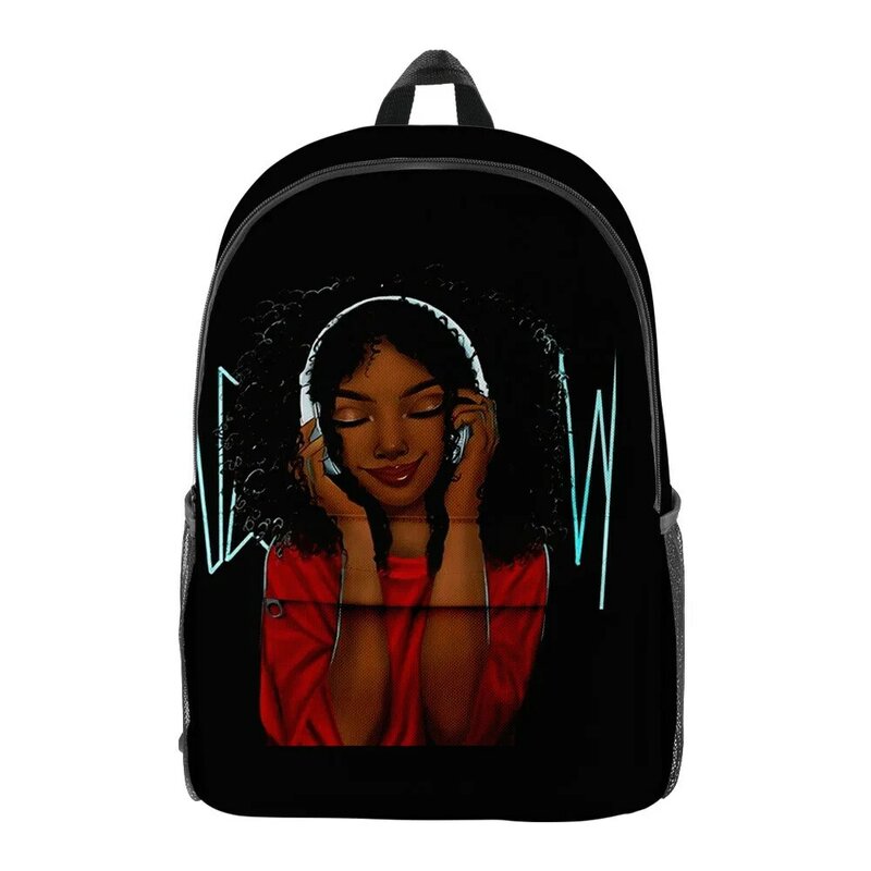 클래식 노벨티 아프리카 소녀 학생 책가방 노트북 백팩, 3D 인쇄 옥스포드 방수, 소년 소녀 패션 여행 백팩