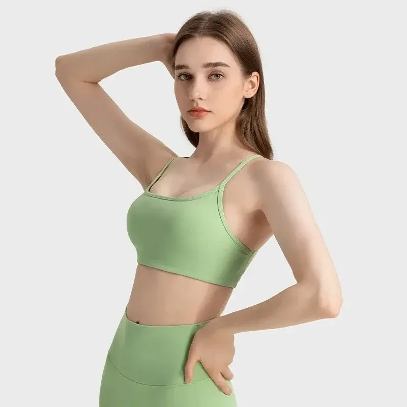 Lemon Women Cross Strap Backless Fitness Sport Bras Gym Yoga Crop Top Vest High Impact Workout Bralette Push Up Sexy Underwear