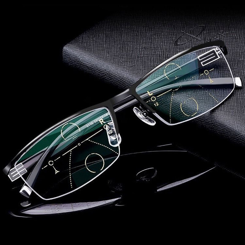 ファーザー-男性と女性のためのプログレッシブ老眼鏡,青色光フィルター付きの多焦点インフォーカルグラス,最高の販売-wt