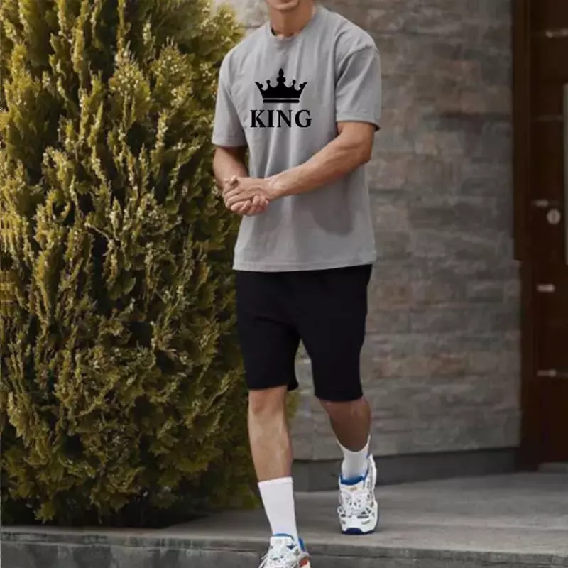 Moda uomo t-shirt pantaloncini completi tuta sportiva stampata in 3D Set 2 pezzi estate oversize abbigliamento uomo Casual Streetwear