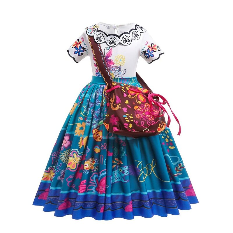Bambini Rapunzel Encanto ella Frozen Anna Elsa Mermai Mirabel Dress Girl cenerentola Princess Cosplay 2024 Costume per bambini