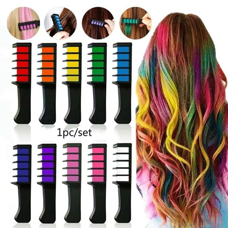 Disposable Temporary Dye Stick Hair Dye Comb Hair Dye Hair Dye Brush Mini Hair Dye Comb Hair Dye Chalk Make Up Hair Dye Brush
