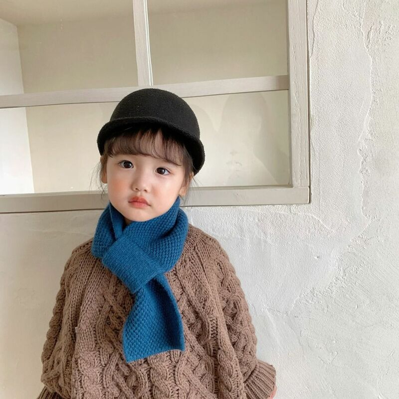 Urocza słodka chustka zimowa z dzianiny wiatroszczelna odporna na zimno Ins stylowe szalik dla dzieci szal do opatulania się w stylu koreańskim