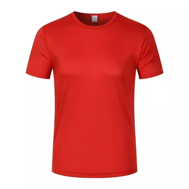 T-shirt à manches courtes pour hommes et femmes, logo imprimé, séchage rapide, course à pied, marathon personnalisé, tenue de sport, marque de bricolage, vente en gros, pas cher