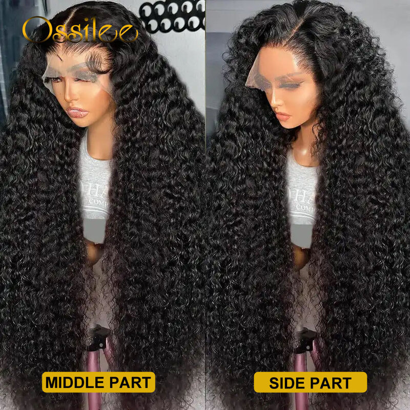 HD Transparent Lace Front Human Hair Wigs Deep Wave Wig 4x4 Lace Closure Wigs Remy Curly Human Hair Wig 13x4 13x6 Frontal Wigs