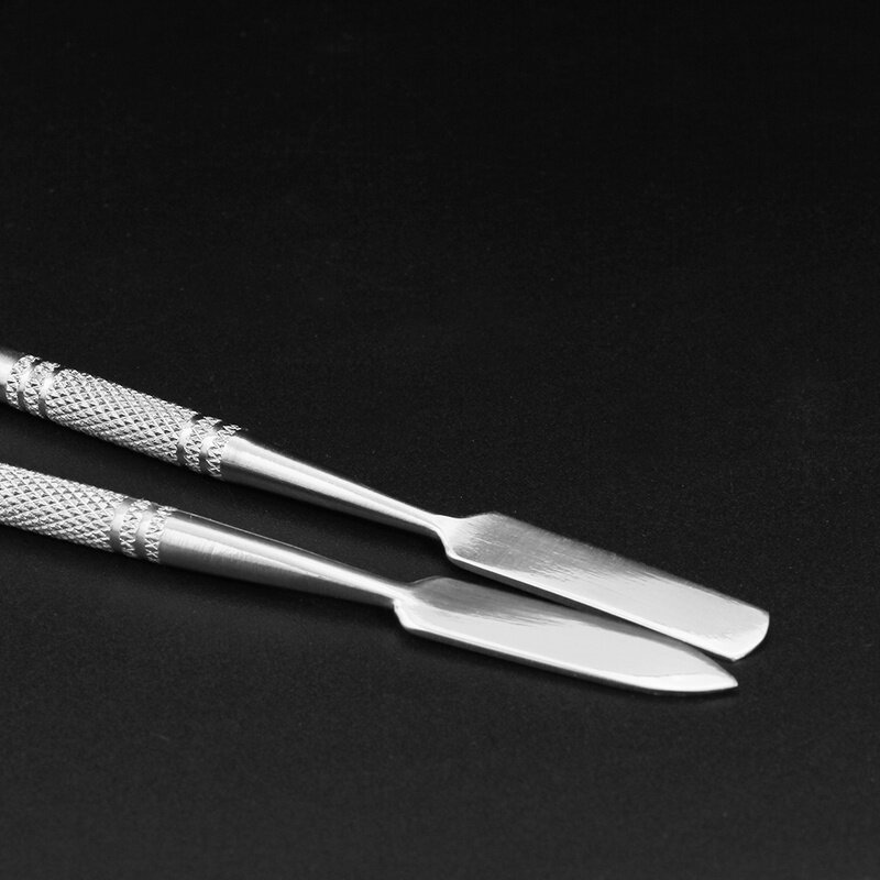 Nova ferramenta espátula de mistura aço inoxidável haste espátula dental unha arte maquiagem fundação sombra mistura vara cor ferramenta