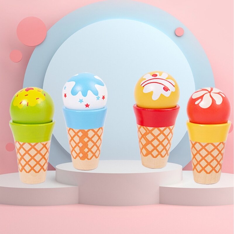 Papel educativo brinquedo simulação sorveteria role play brinquedo sorvete melhora a imaginação e habilidades linguagem