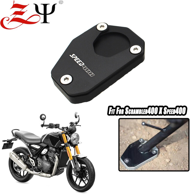 Fit For Scrambler400 X Speed400 Scrambler 400X Speed 400 2024 Motorbike Accessories Kickstand Foot Side Stand Extension Pad