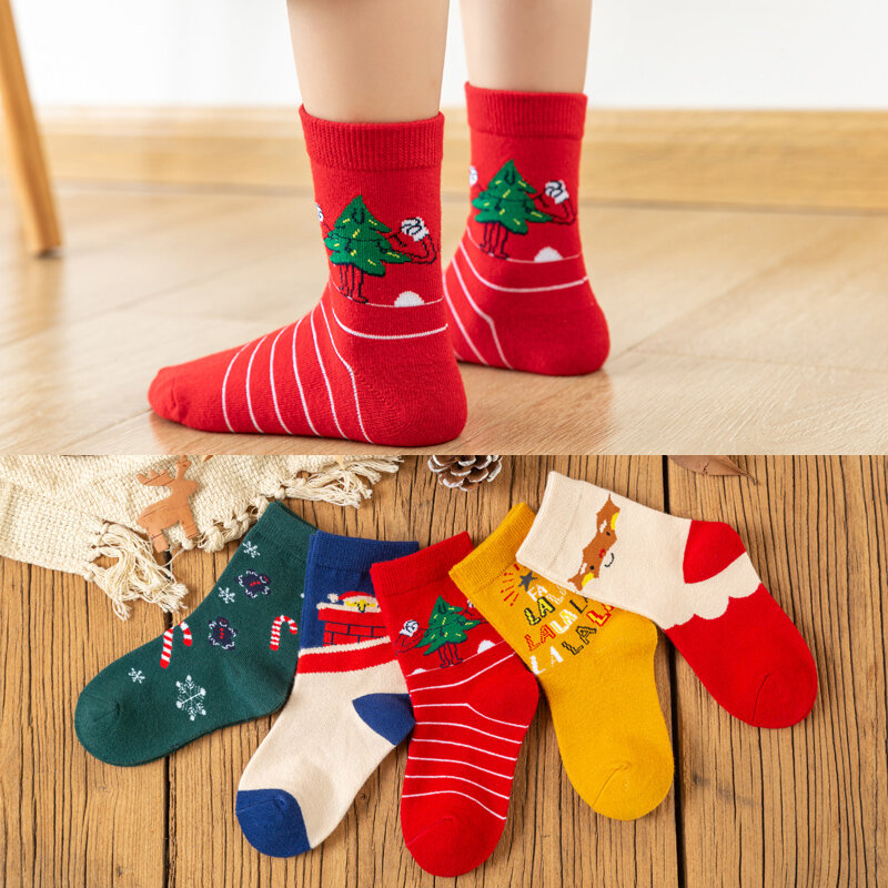 1〜12歳の子供向けの靴下,綿,クリスマスプレゼントに最適