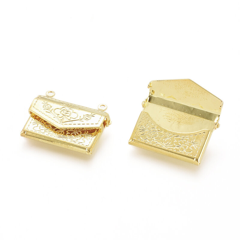 จี้ล็อกเกตทองเหลืองรูปกระเป๋าขนาดเล็ก20ชิ้นเครื่องประดับสำหรับทำอุปกรณ์งานประดิษฐ์ของขวัญ