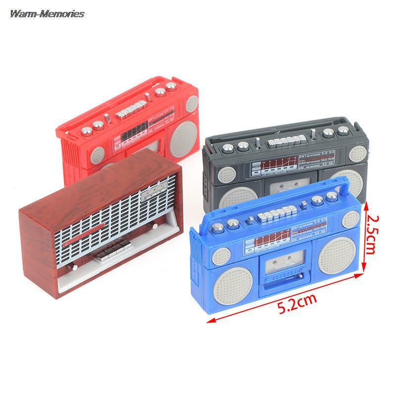 1:12 Meubels Decoratie Accessoires Speelgoed Poppenhuis Miniatuur Radio Model Recorder Speler Speelgoed Pop