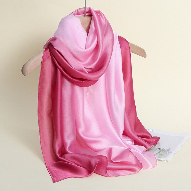 Wedding Satin Shawl for Women Cloak Scarf Sun Protection Scarves Headscarf Solid Color Evening Party Banquet Accessories Elegant