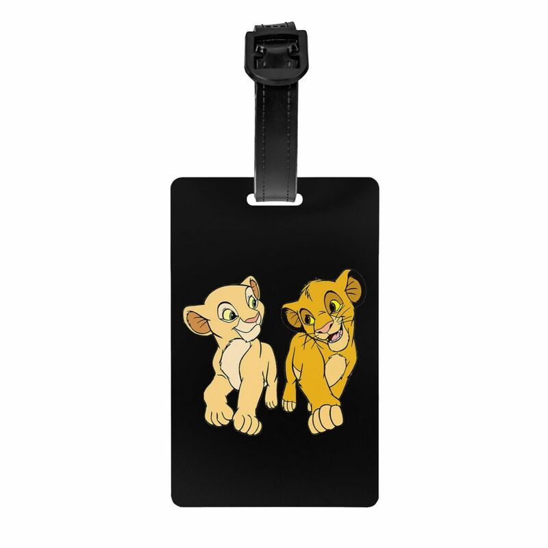 Der löwen könig simba nala gepäck anhänger für koffer privacy cover id etikett
