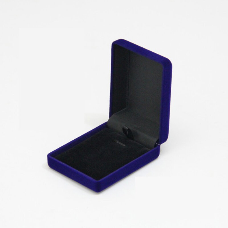 กล่องใส่ของแบบห้อยสร้อยคอลูกปัดกล่องของขวัญต่างหูยาวตลับสีดำสีน้ำเงินสีแดง/กำมะหยี่กล่องจัดระเบียบอัญมณี