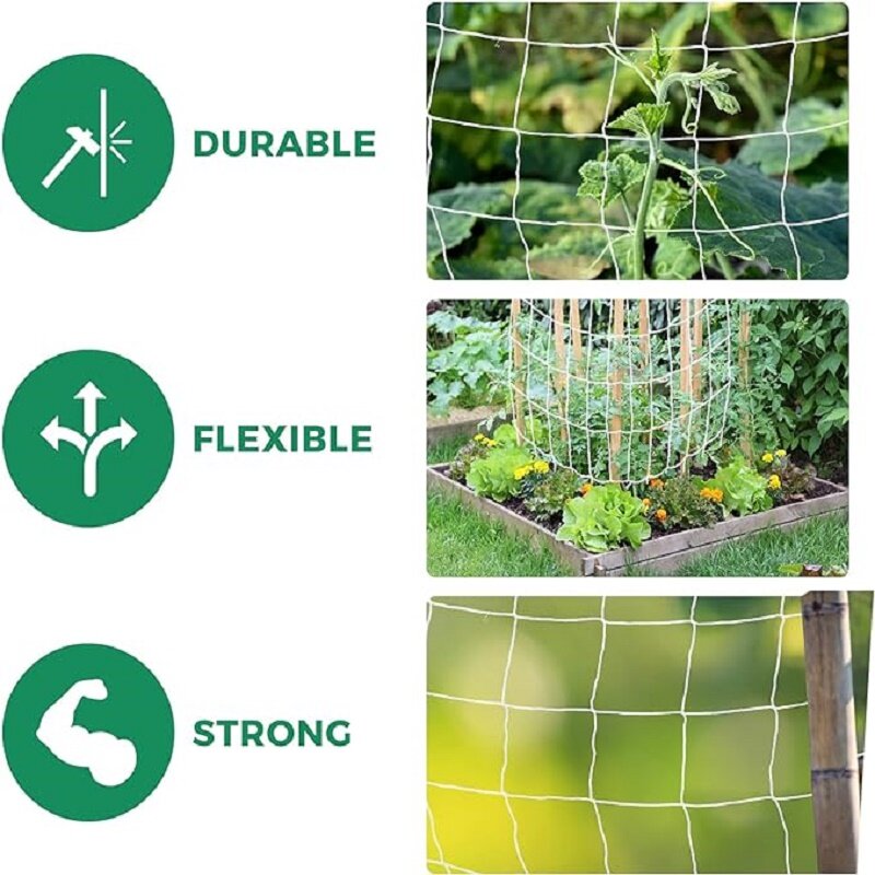 Poliéster pimenta Net, Abrasão resistente, Rede de escalada para plantas, Tomate, Legumes, Acessórios De Jardinagem Ao Ar Livre