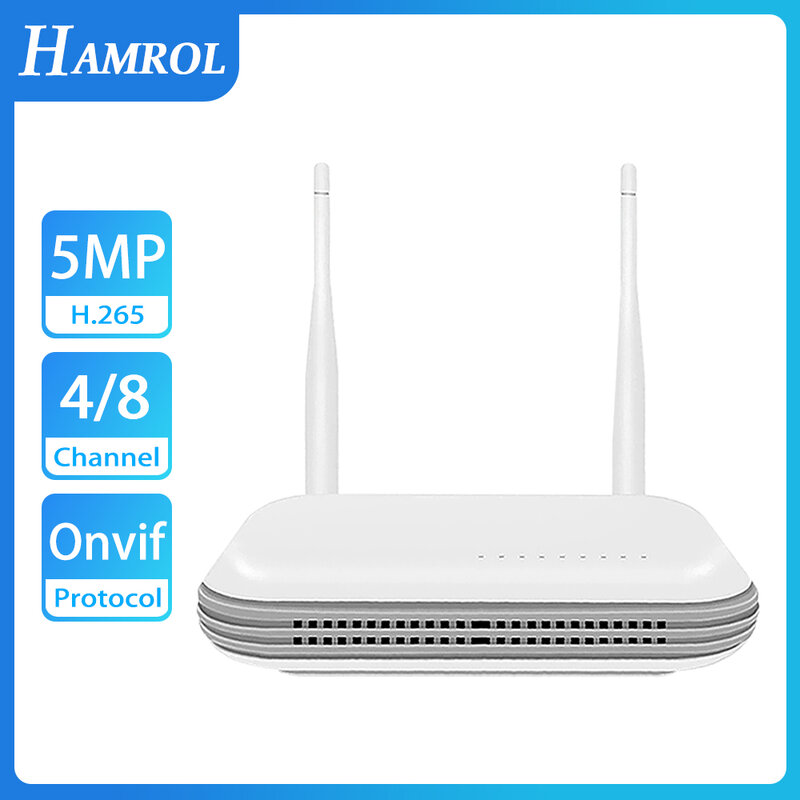 Беспроводная IP-камера HAMROL, сетевой видеорегистратор H.265 3 Мп 5 МП, 8 каналов, Wi-Fi, P2P, система видеонаблюдения с функцией распознавания лица