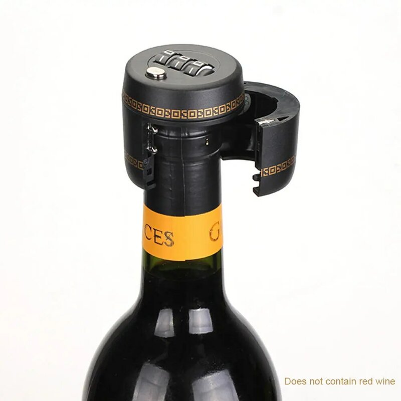 Tapón de vino de combinación de dígitos práctico, bloqueo de contraseña, botella de preservación de bebidas, tapón de vacío de restaurante para muebles