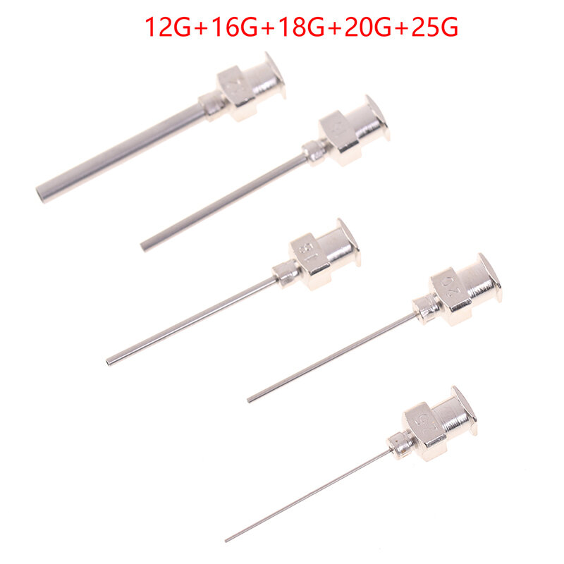 5Pcs/set Needle Blunt Tip Stainless Steel Syringe Dispenser Needles 12/16/18/20/25/G High-quality Accessories