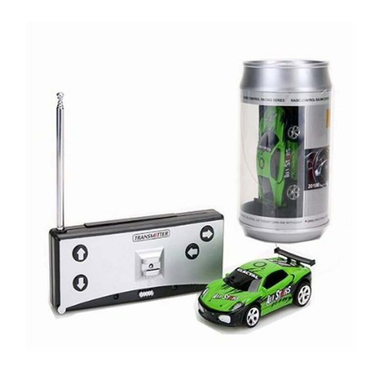 Mini RC carro com rádio controle remoto para crianças, micro carro de corrida, 4 frequências, 6 cores, vendas quentes, Coca-Cola pode