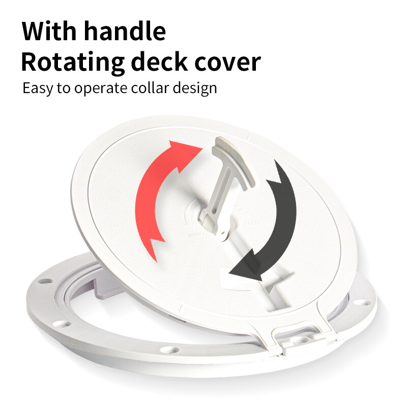 Yacht deck cover Marine inspection cover Round hatch cover Hand hole cover Marine accessories Hatch cover White Black