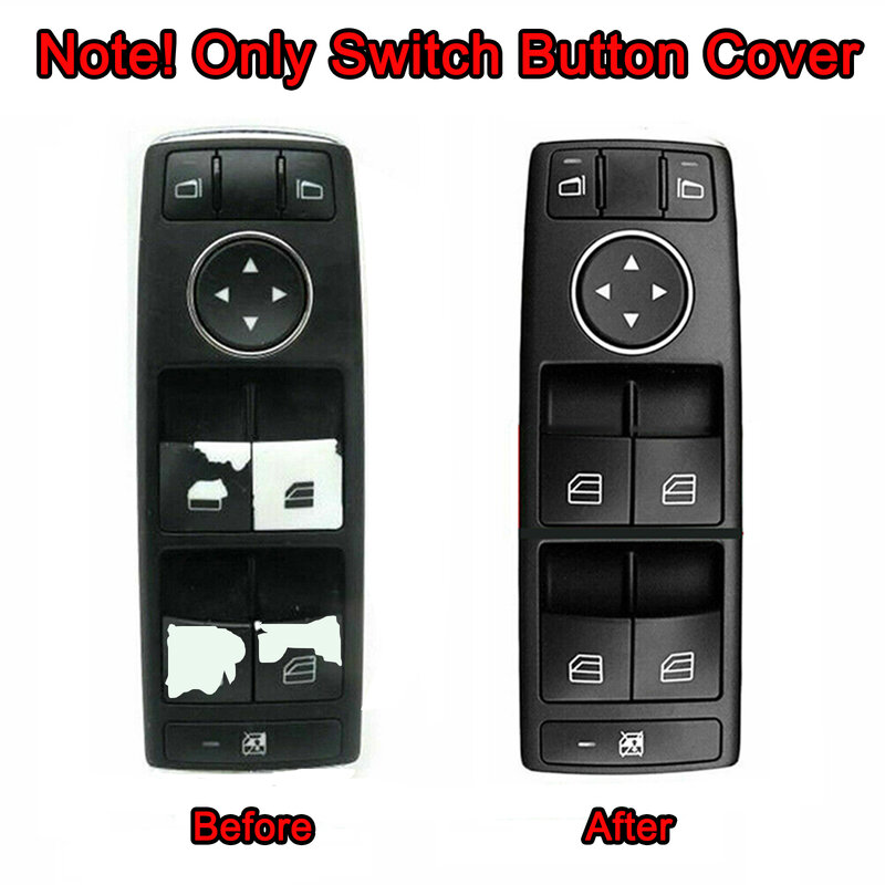 Power Window Switch Button Cover Caps, Peças do carro para Mercedes-Benz W212, W242, W246, W166, W176, W204, Classe C, W212, Classe E, A2049055402
