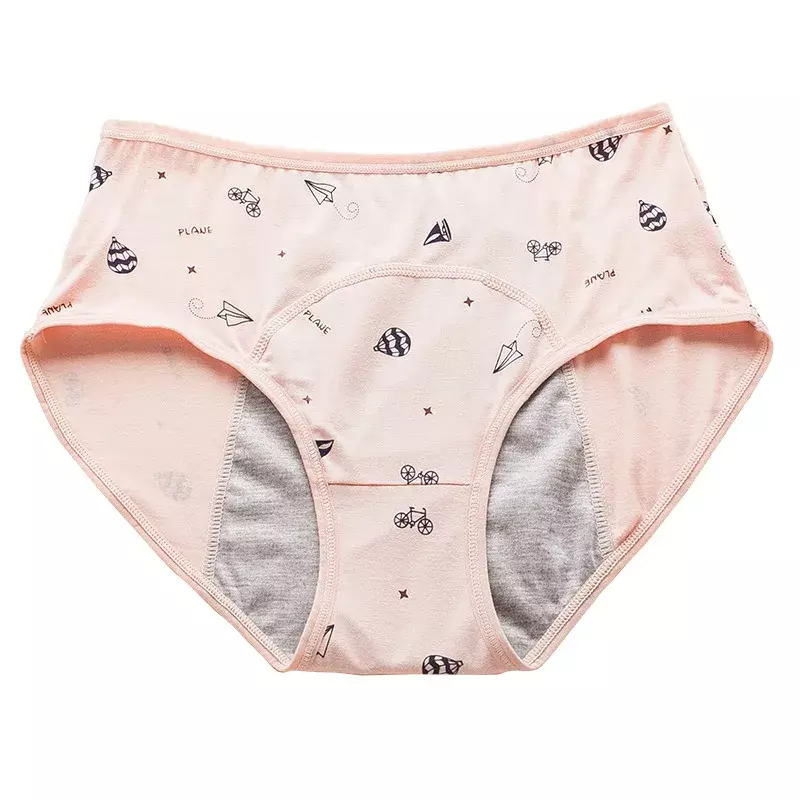Celana dalam anak Model lembut, Lingerie anti bocor, celana dalam menstruasi, lucu merah muda untuk remaja, 1 potong