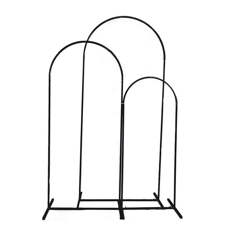 Metal Wedding Arch, Set of 3 Backdrop Stand for Wedding, Bridal, Indoor Outdoor Party Decoration