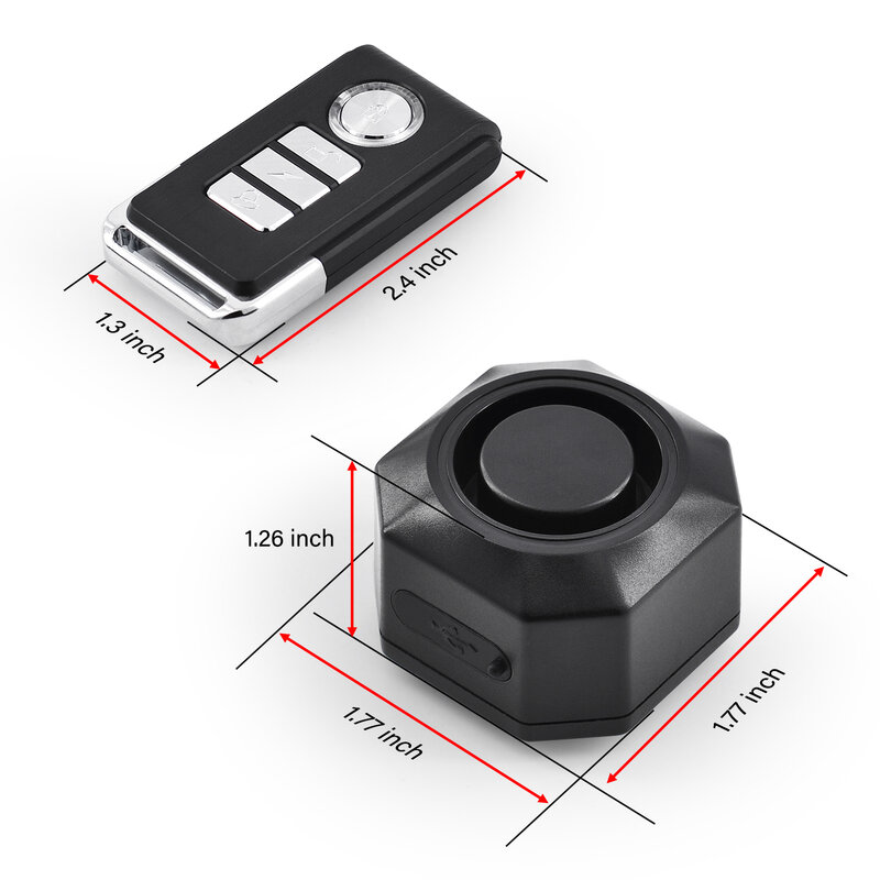 2022 Tahan Air Alarm Getaran Sepeda Motor Nirkabel Antihilang Alarm Sepeda USB Rechargeble Detektor Getaran Baru
