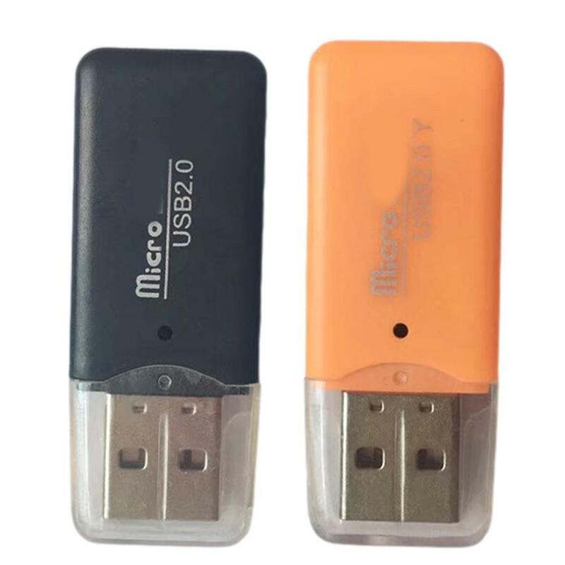 1Pcs USB2.0 Kaartlezer Hoge Snelheid Mini Compact Eenvoudige Mobiele Geheugenkaart Draagbare Kaartlezer