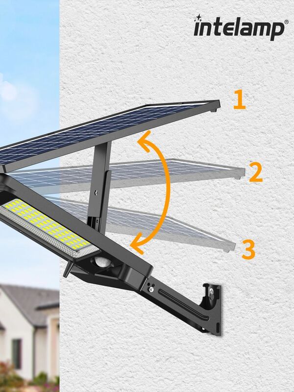 Outdoor Solar Light with Remote, Super Bright Flood Lights, IP65 Waterproof Wall Lamp, Garden Decoration, 3 Modes