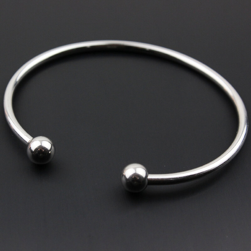 Bracelet Stainless Steel Bangle Woman Cuff Open DIY Handmade Chain Silver Jewelry Gift Decoration