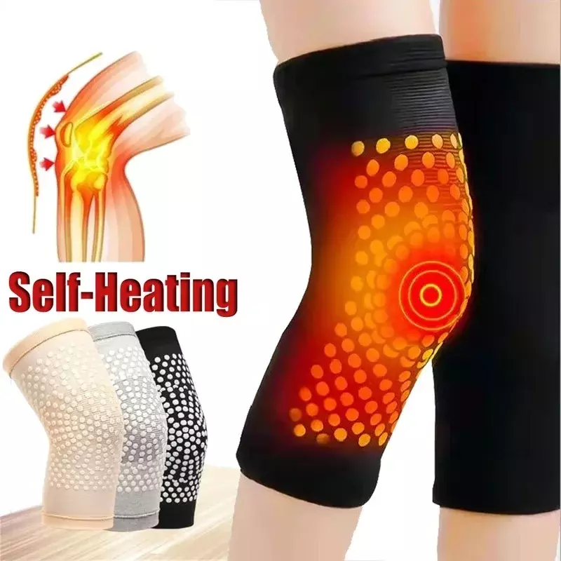Almofadas de joelho auto-aquecimento para o inverno, Suporte de cinta de turmalina, Aquecedor de joelho infravermelho distante